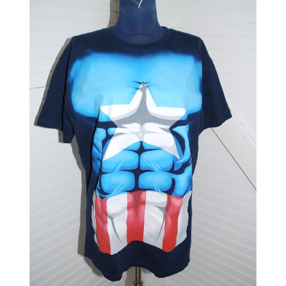 Captain‎ America tshirt Mens medium Mad Engine 2012 graphic print